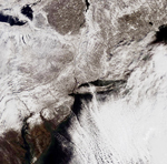 MODIS snow map of the eastern United States