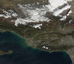 MODIS reflectance image of California