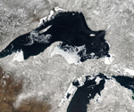 MODIS reflectance image of Lake Michigan