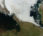 MODIS reflectance image of Sea Ice northeast of Russia
