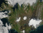 MODIS reflectance image of Iceland
