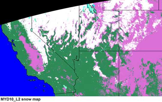 MODIS snow map of the Western United States