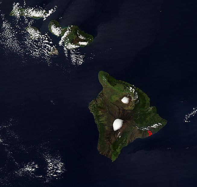 MODIS image of Hawaii