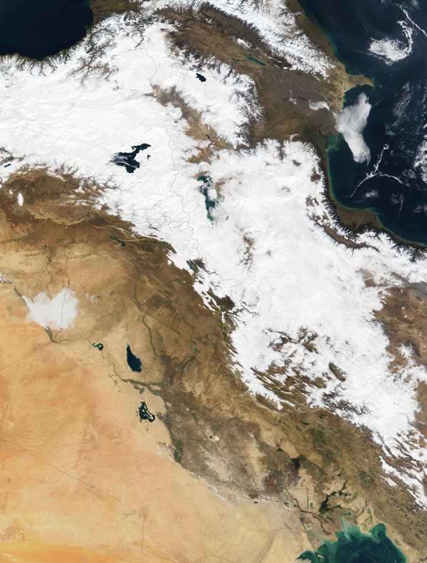 MODIS image of the Middle East