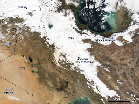 MODIS image of Iran