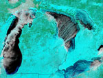MODIS reflectance image of the Great Lakes