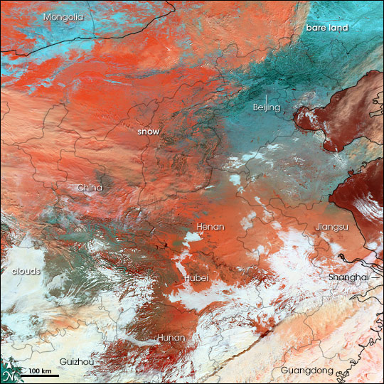 MODIS image of China