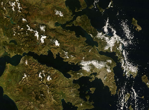 MODIS image of Greece