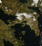 MODIS reflectance image of Greece