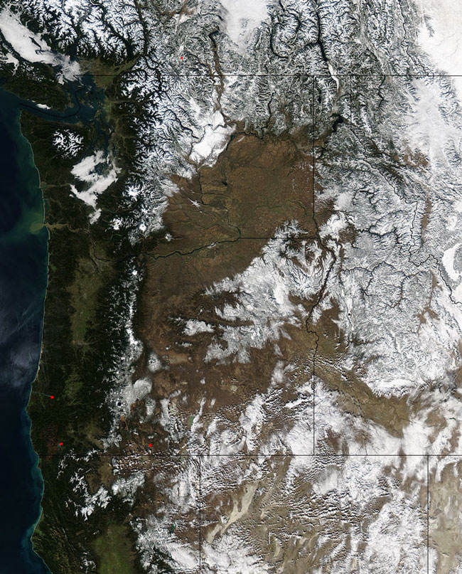 MODIS image of Northwestern US