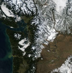 MODIS reflectance image of the Northwestern US