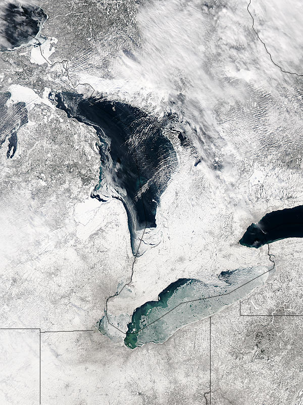 MODIS image of Lake Erie
