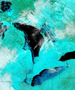 MODIS reflectance image of Lake Erie