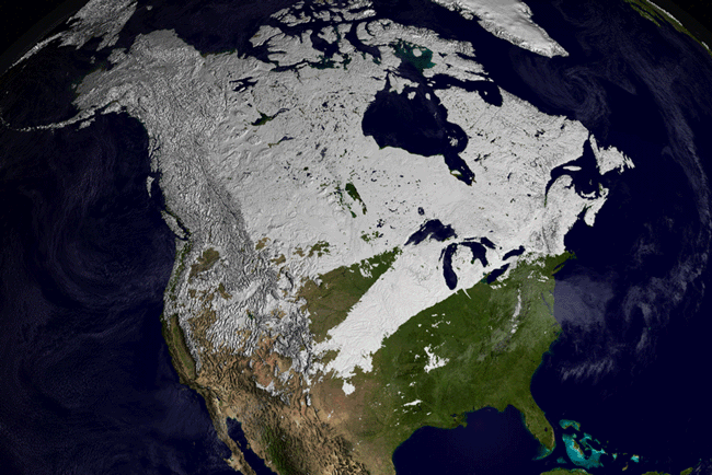 MODIS image of North America