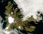 MODIS reflectance image of the Kerguelen Islands