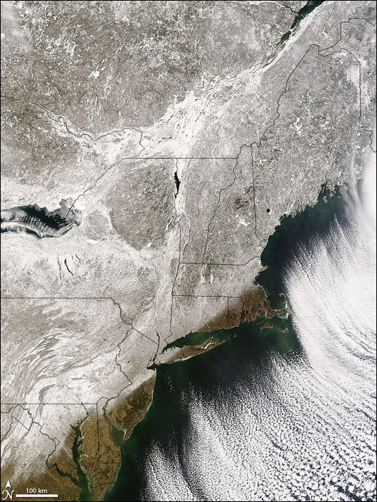 MODIS image of the Eastern United States