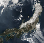 MODIS reflectance image of Japan
