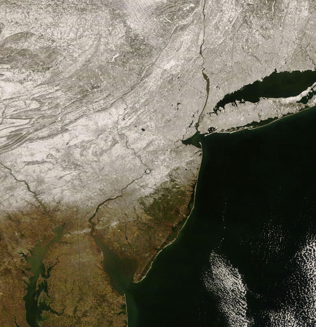 MODIS image of the Eastern US