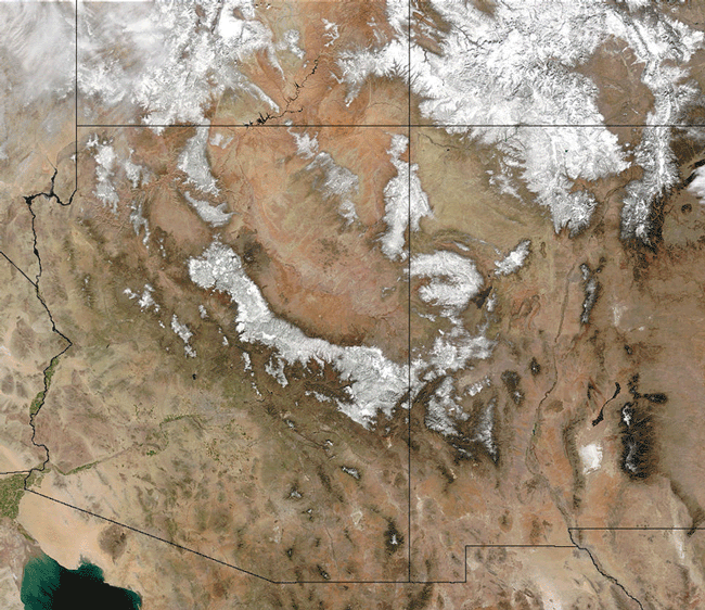 MODIS image of the Southwestern United States