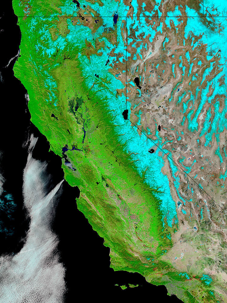 MODIS image of California