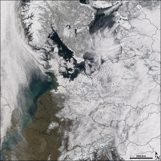 MODIS image of Northern Europe