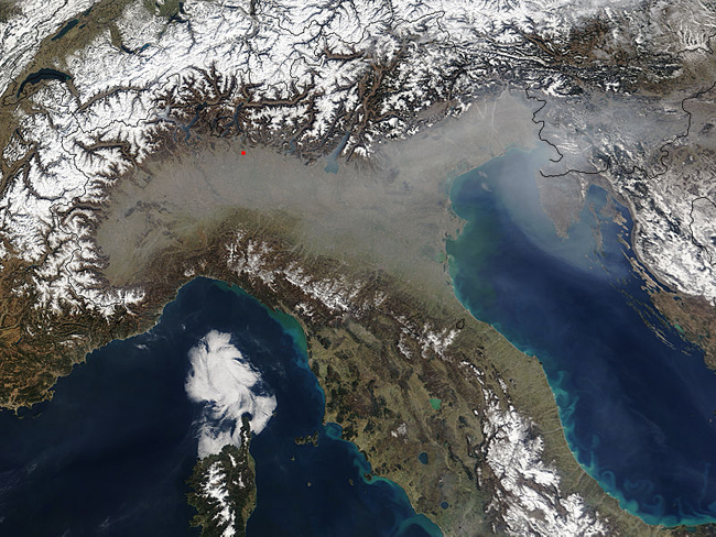MODIS image of Italy