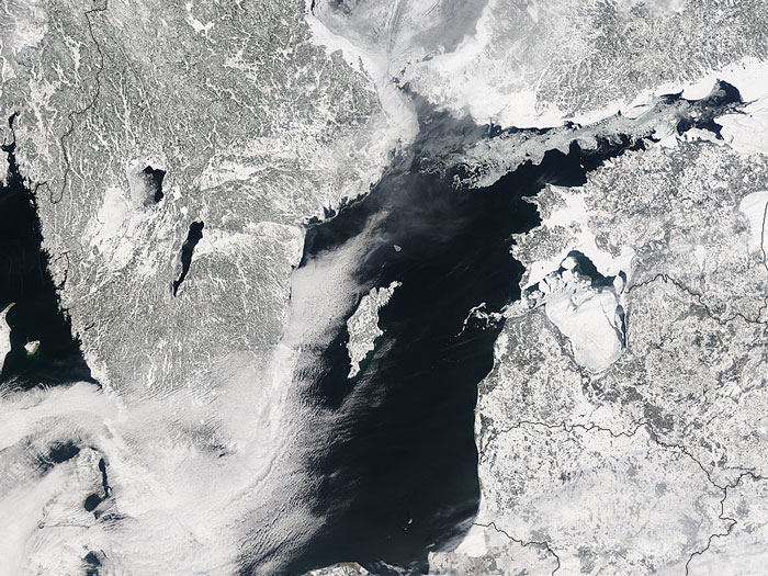 MODIS image of Gotland Island