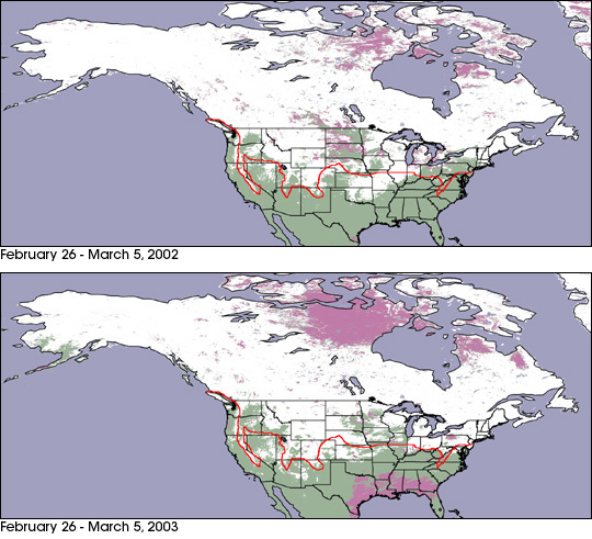 MODIS climate modeling grids of the
United States and Canada
