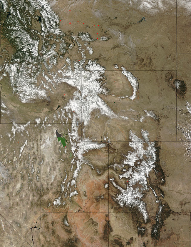 MODIS image of the Western United States