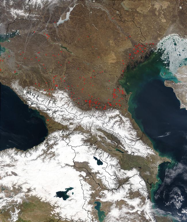 MODIS image of Southeastern Europe