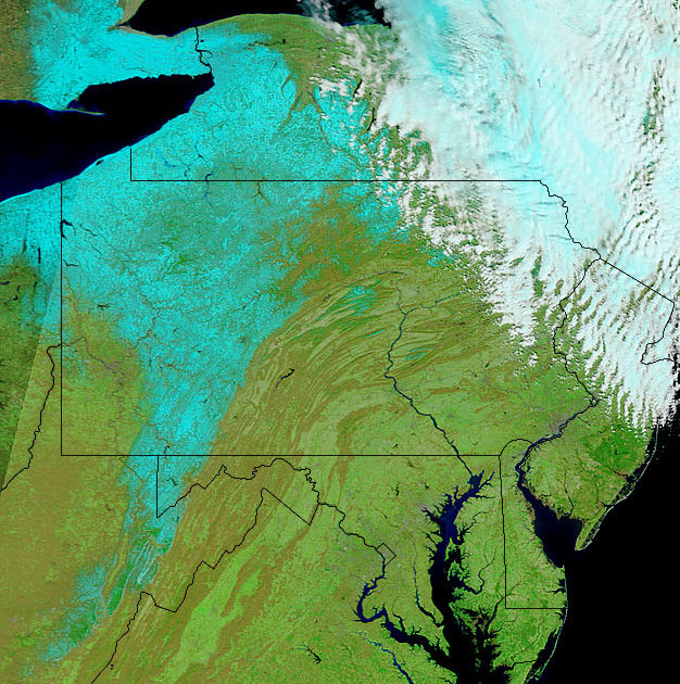MODIS image of the Northeast US