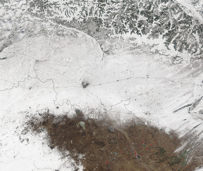 MODIS image of Central Asia