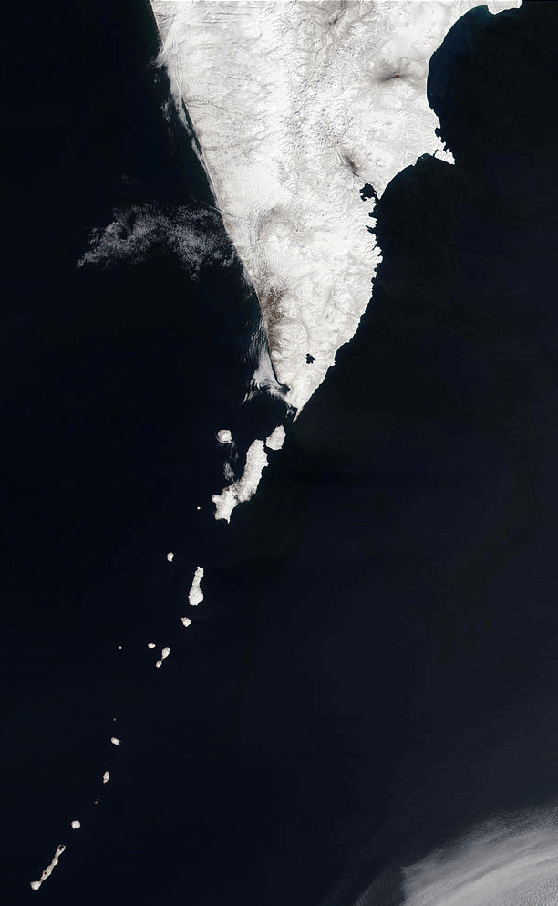 MODIS image of Kamchatka Peninsula, Russia