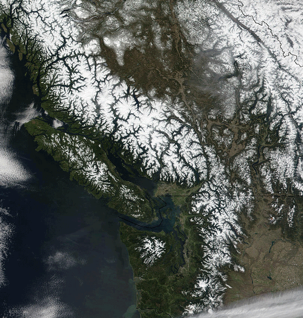 MODIS image of British Columbia