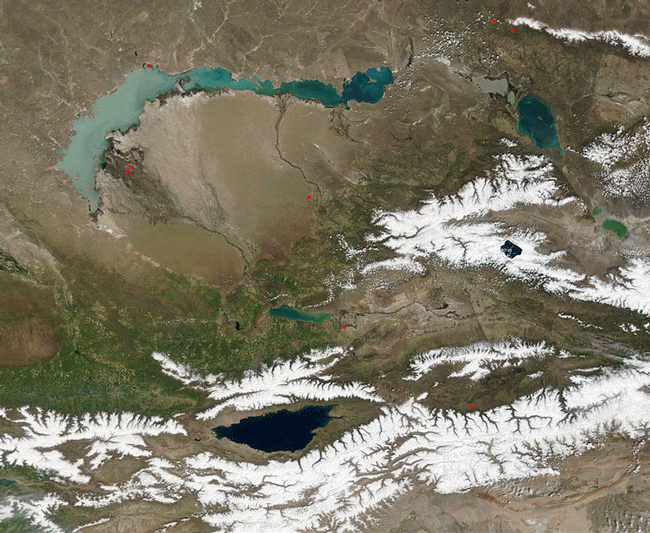 MODIS image of Kazakhstan