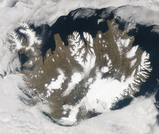 MODIS image of Iceland