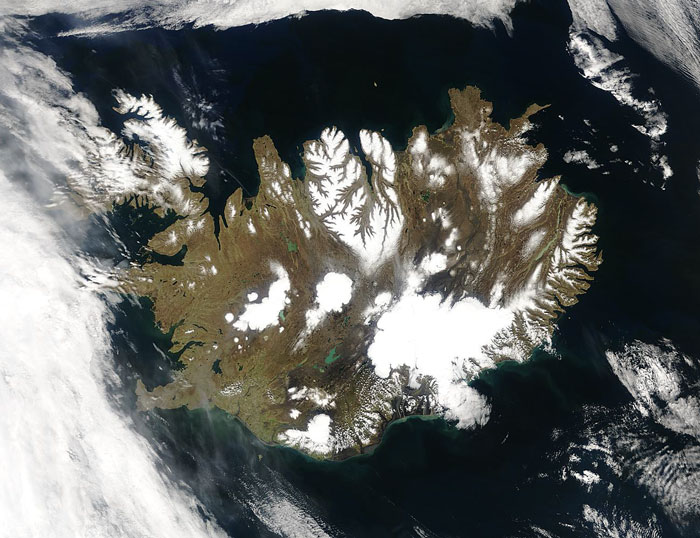 MODIS image of Iceland