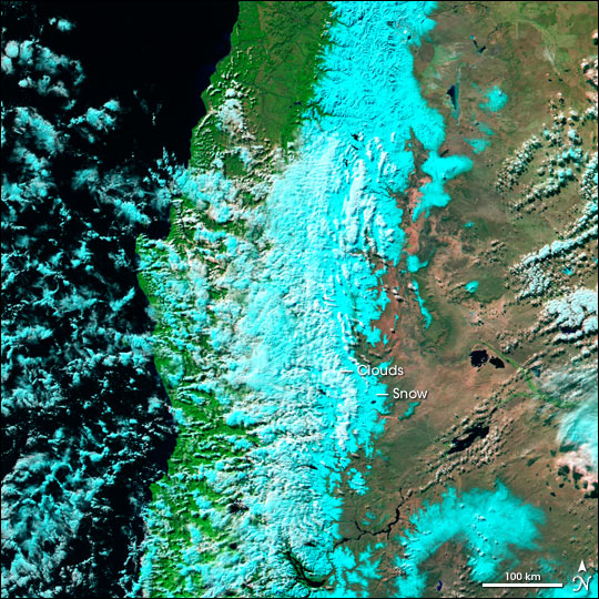 MODIS image of Chile