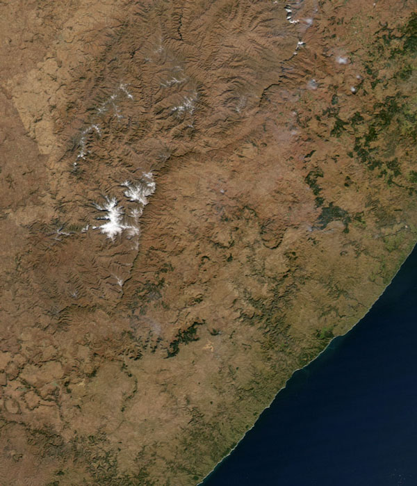 MODIS image of Southern Africa