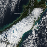MODIS reflectance image of New Zealand