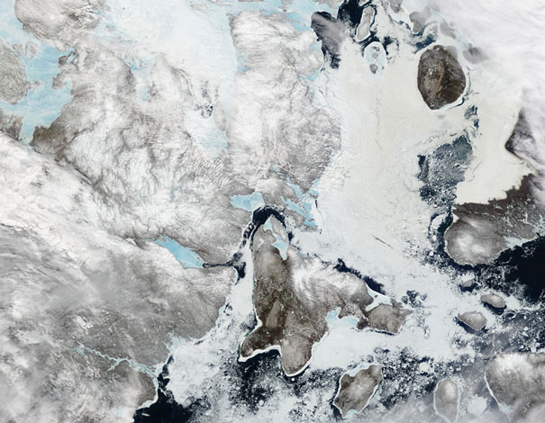 MODIS image of Foxe Basin, Canada