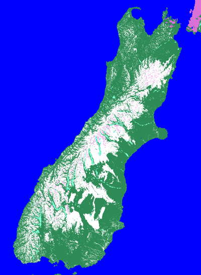 southern alps new zealand map