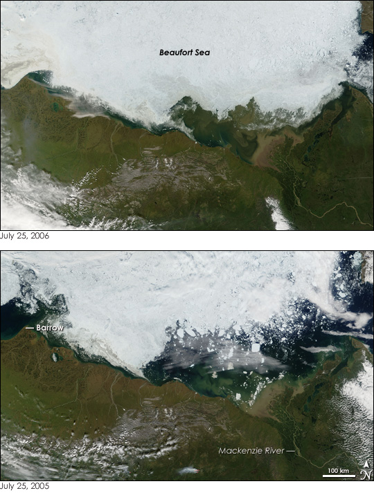 MODIS images of the Beaufort Sea