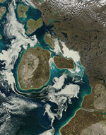 MODIS reflectance image of Foxe Basin, Canada