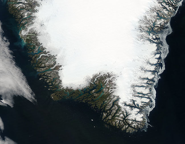 MODIS image of Greenland