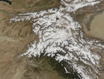 MODIS reflectance image of the Hindu Kush