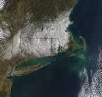 MODIS reflectance image of the Northeastern United States