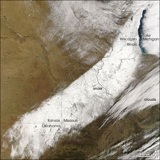 MODIS images of the Midwest U.S.