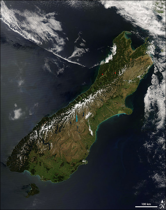 MODIS image of New Zealand