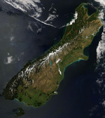 MODIS reflectance image of New Zealand